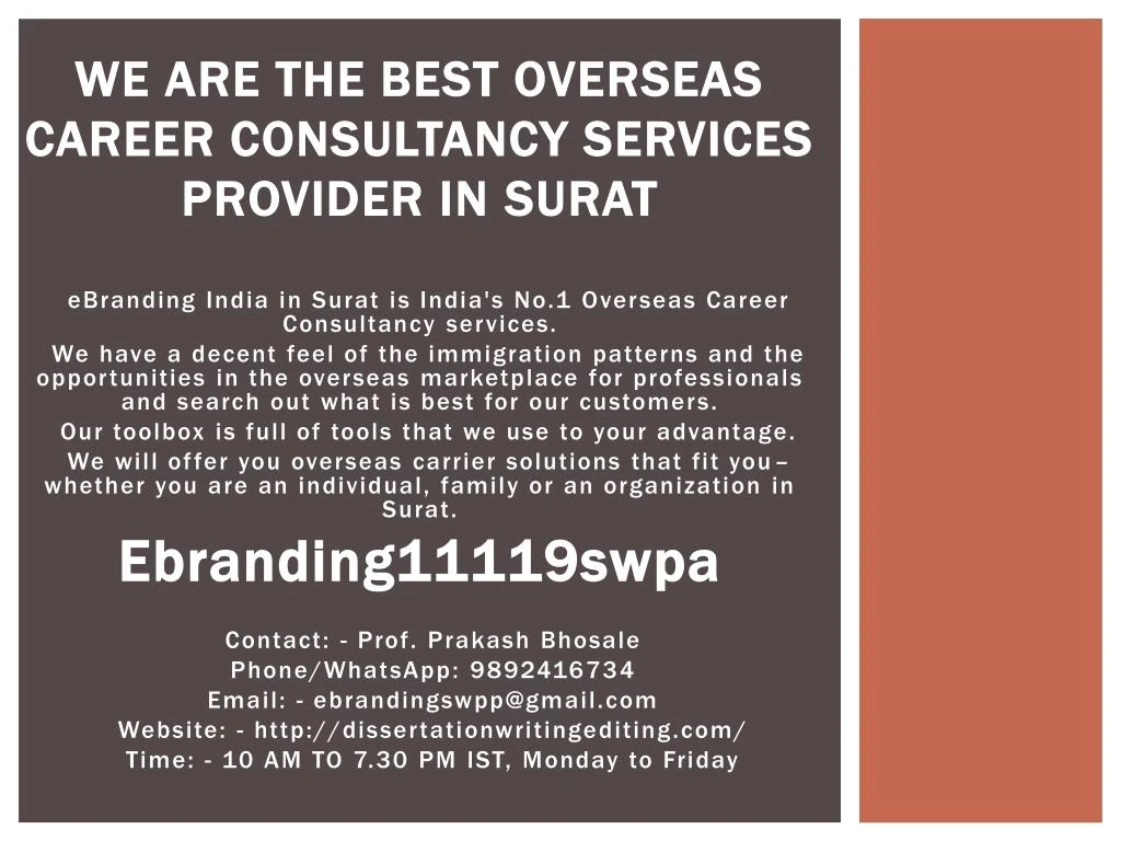 we are the best overseas career consultancy services provider in surat