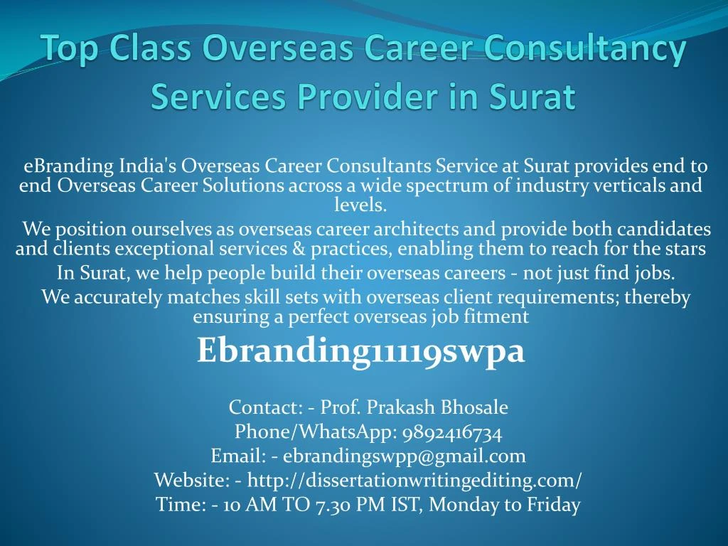 top class overseas career consultancy services provider in surat