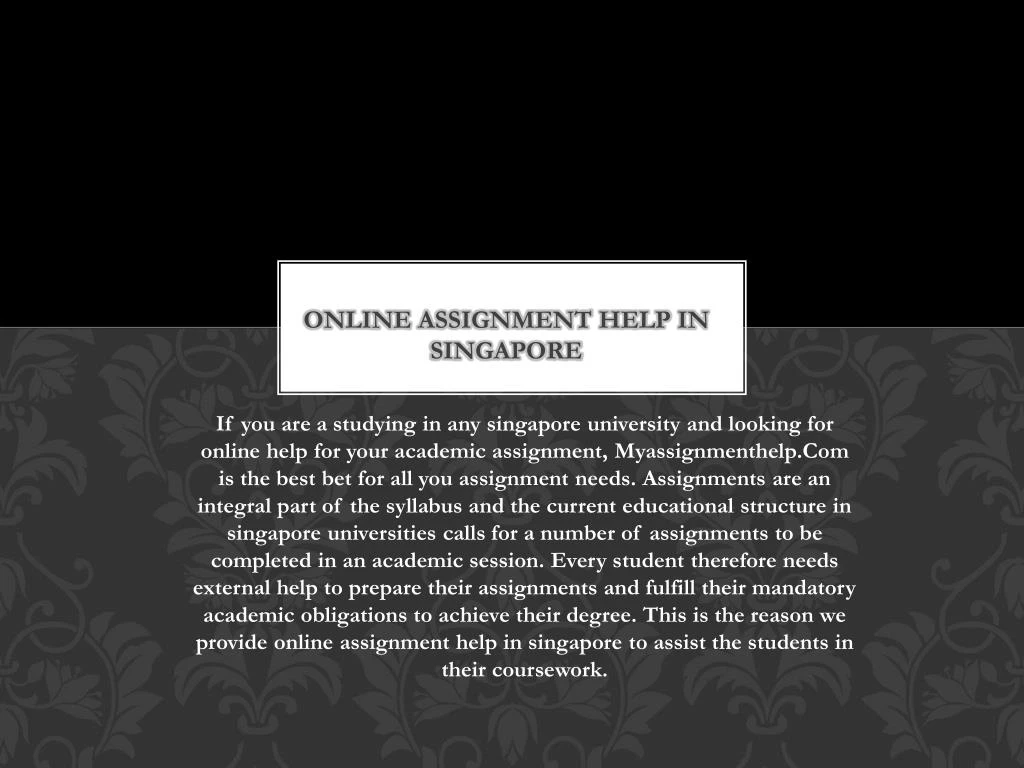 online assignment help in singapore