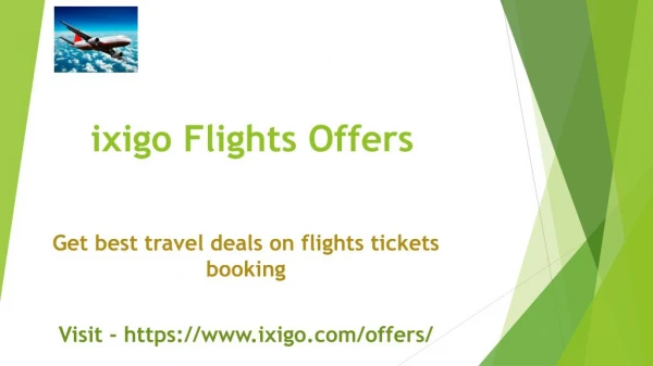 Get ixigo flights offers