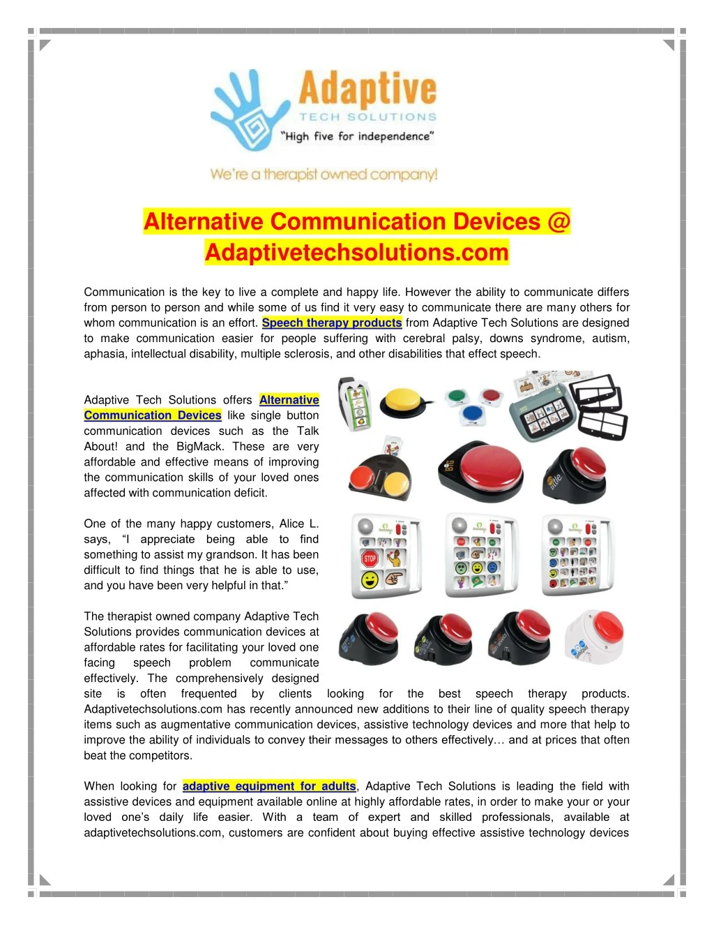 alternative communication devices