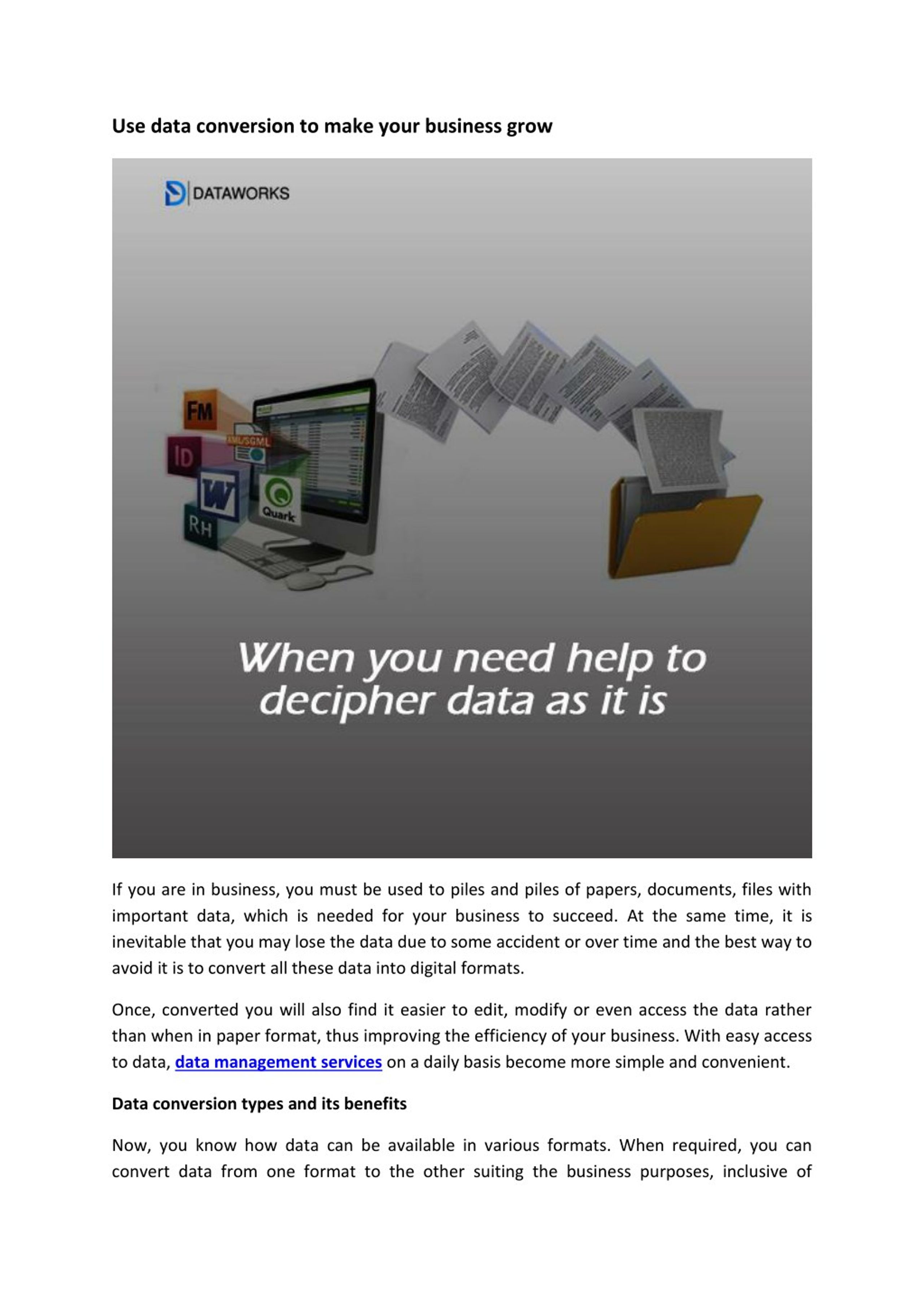 PPT - Use data conversion to make your business grow PowerPoint ...