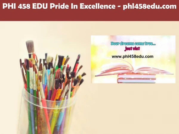 PHI 458 EDU Pride In Excellence /phl458edu.com