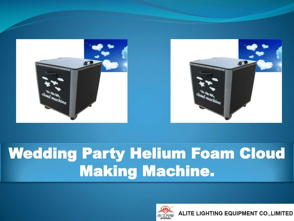 wedding party helium foam cloud making machine