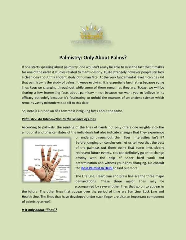 Best Palmist in Delhi - Astro Abha Jain