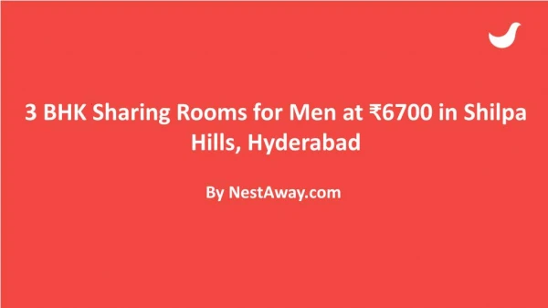 Rooms on Rent for Men in Shilpa Hills Hyderabad without broker