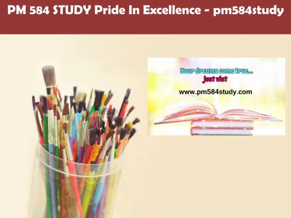 PM 584 STUDY Pride In Excellence /pm584study