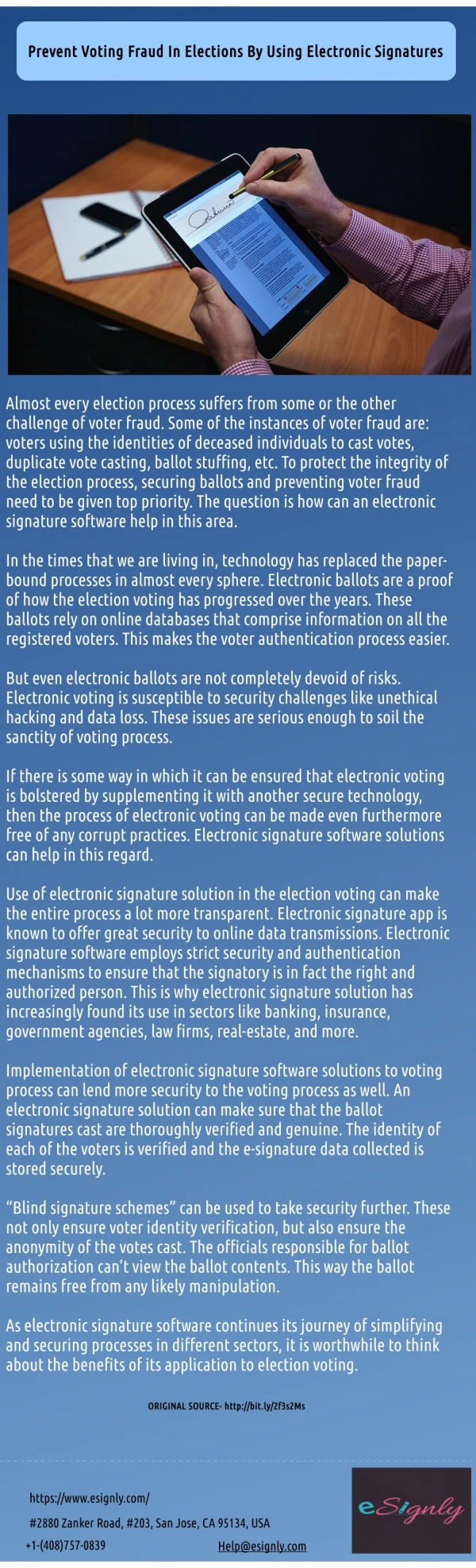 Prevent the Voter Fraud by Using Electronic Signatures