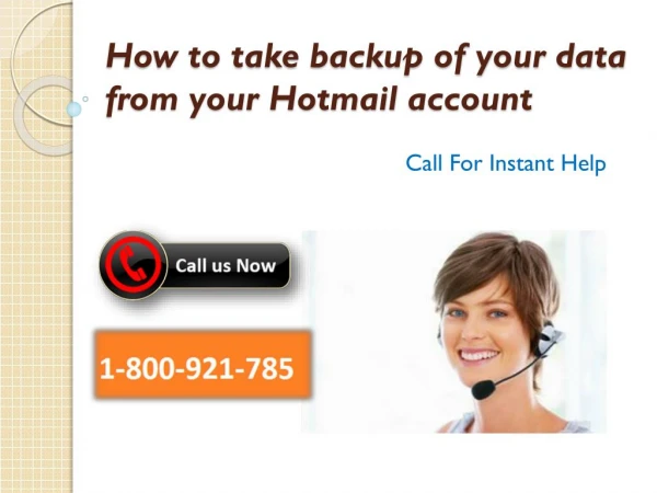 How to take backup of your data from your hotmail account