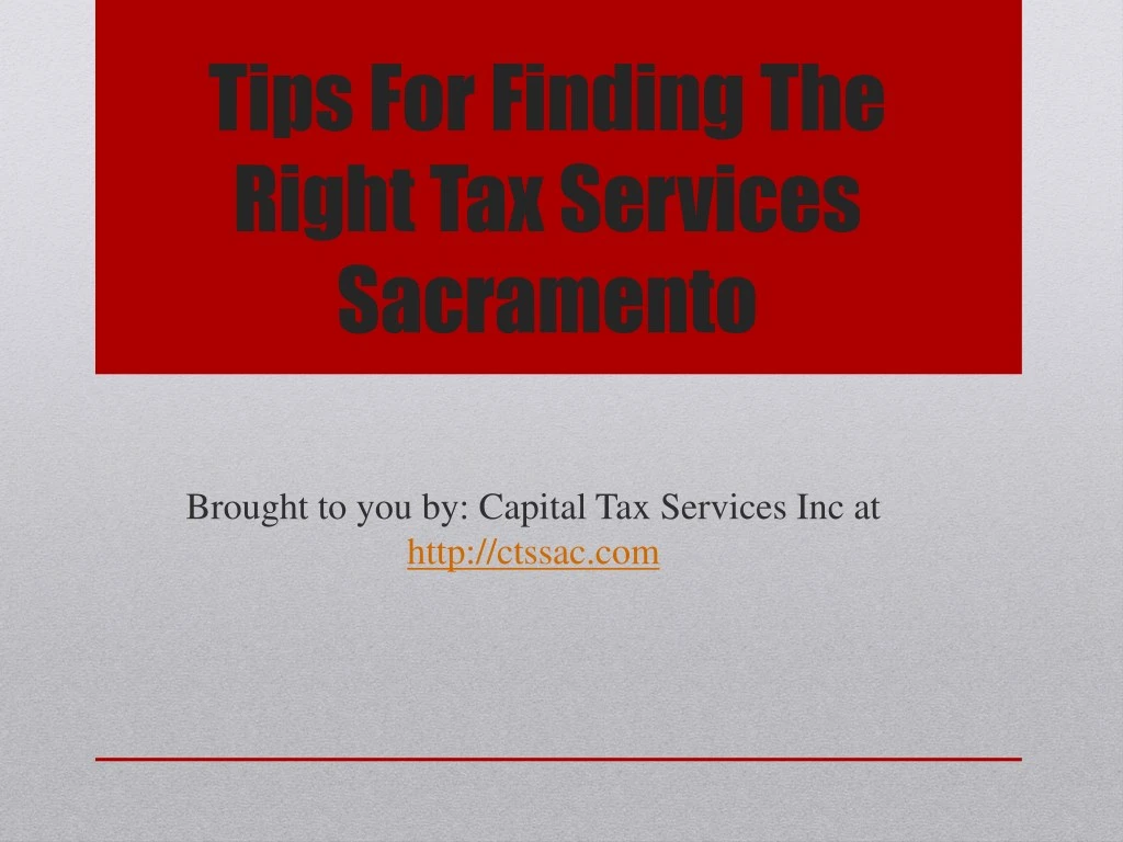 tips for finding the right tax services sacramento