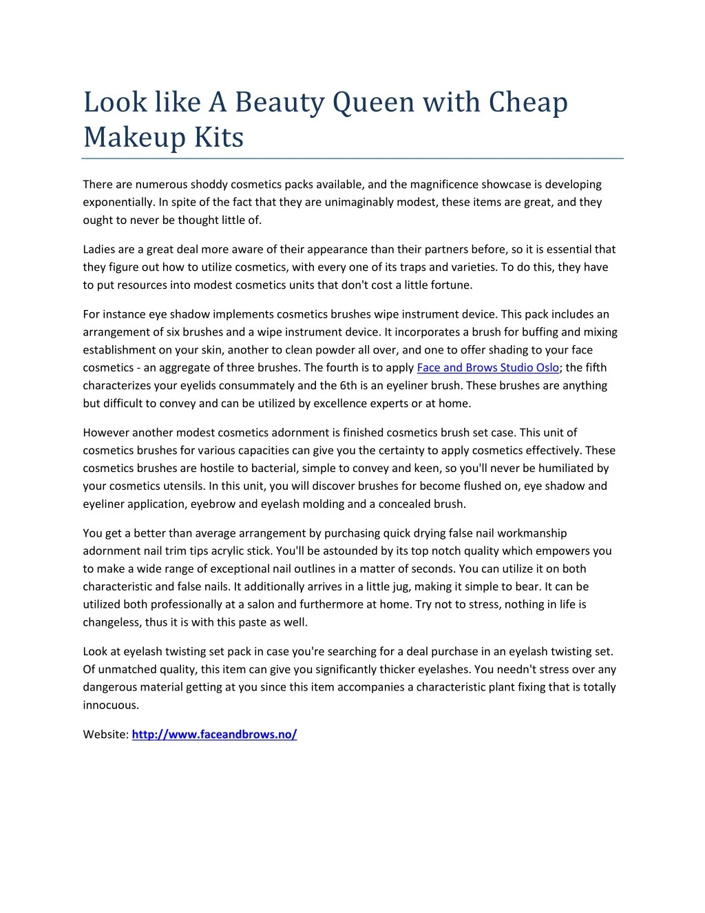 look like a beauty queen with cheap makeup kits