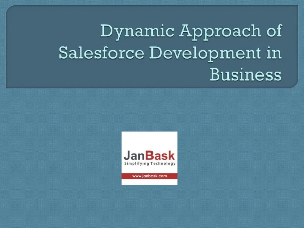Dynamic Approach of Salesforce CRM Development in Business