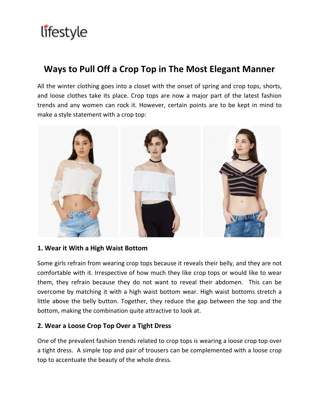 ways to pull off a crop top in the most elegant