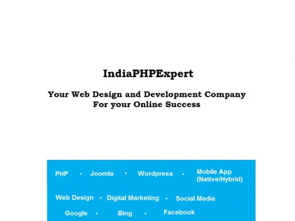 IndiaPHPExpert: Trusted Web Design and Development Company in India