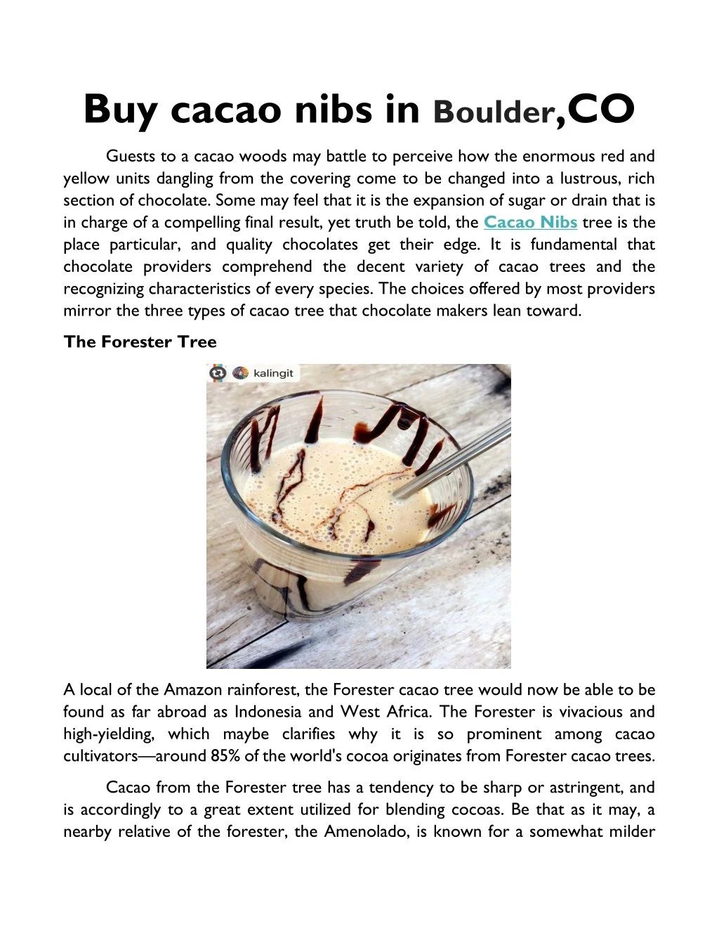 buy cacao nibs in boulder co