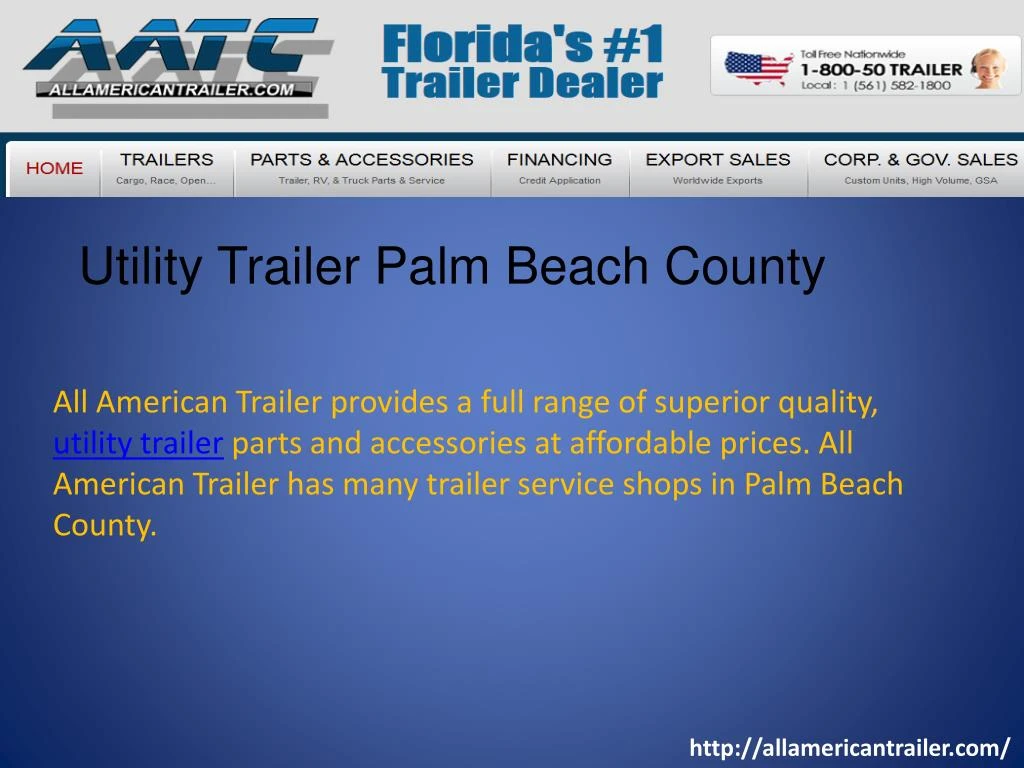 utility trailer palm beach county