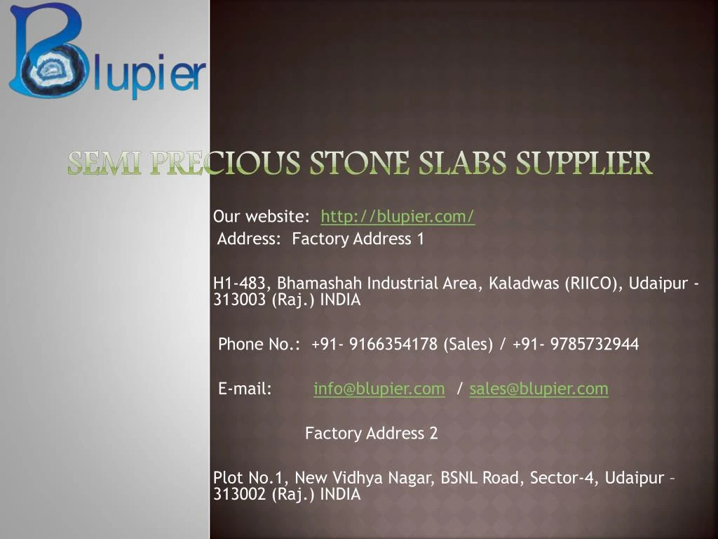 semi precious stone slabs supplier