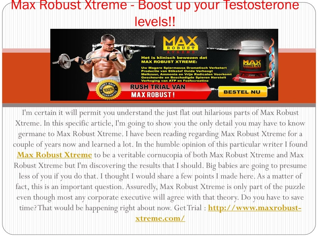 max robust xtreme boost up your testosterone