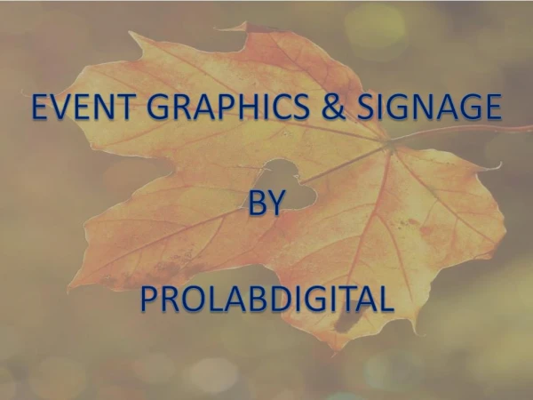 Informational & Directional Event Graphics and Signage