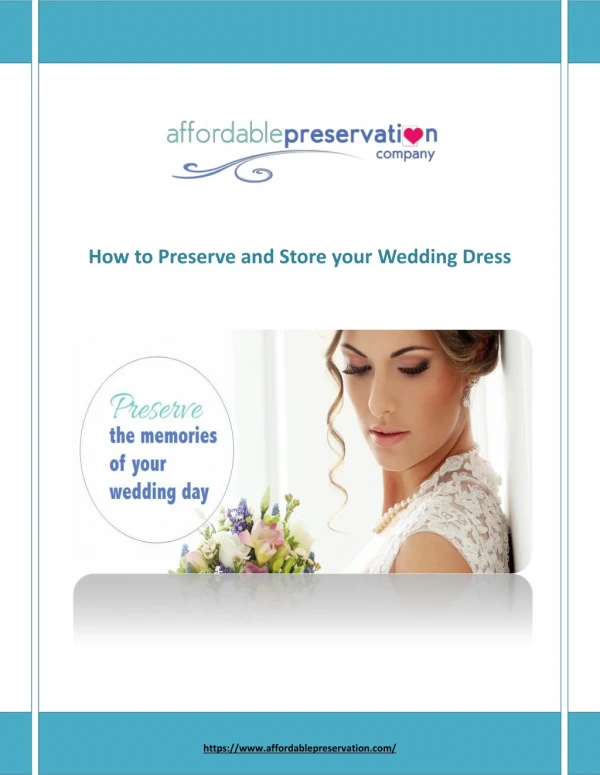 Wedding Gown Preservation Service