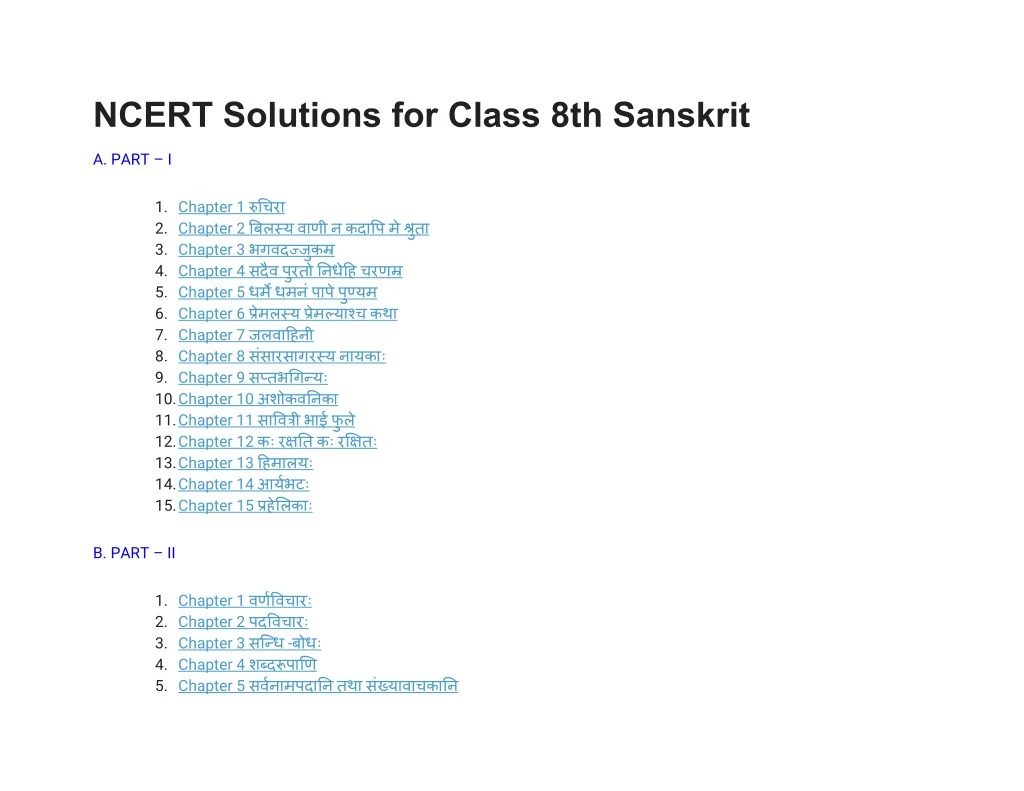 ncert solutions for class 8th sanskrit