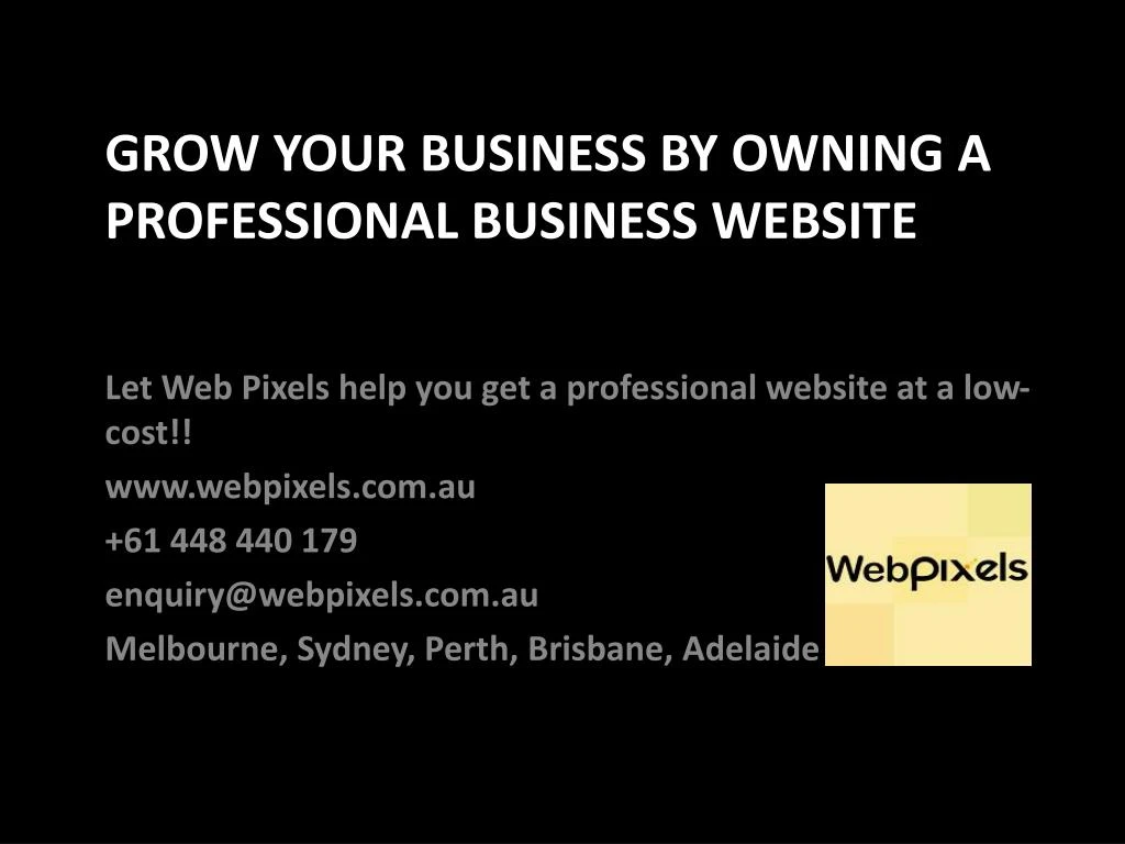 grow your business by owning a professional business website
