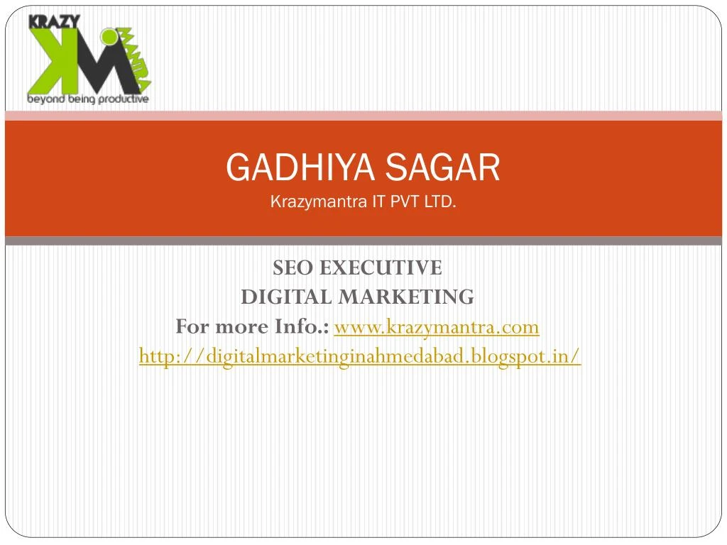 gadhiya sagar krazymantra it pvt ltd