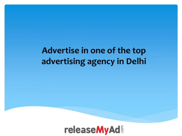 Delhi Advertisement Booking Online.