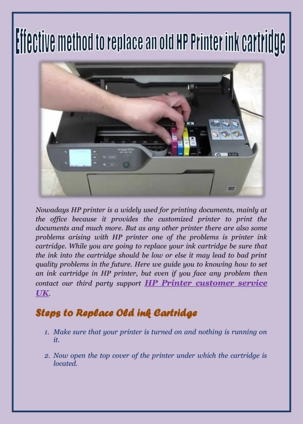 Methods to Replace Old Ink Cartridge