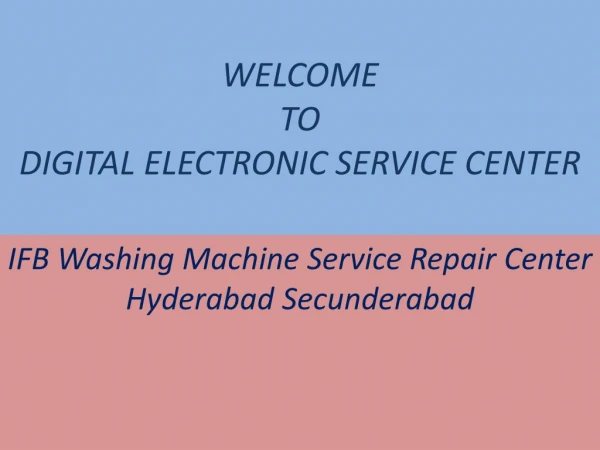 Washing Machine Service Repair Center Hyderabad