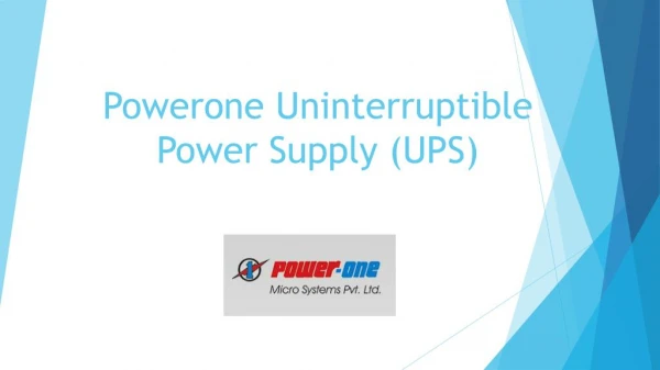 Powerone Uninterruptible Power Supply (UPS) System