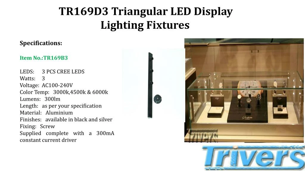tr169d3 triangular led display lighting fixtures