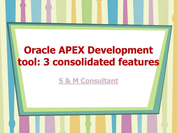 Oracle apex development tool