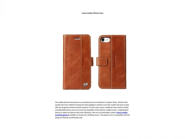 Luxury Leather iPhone Cover