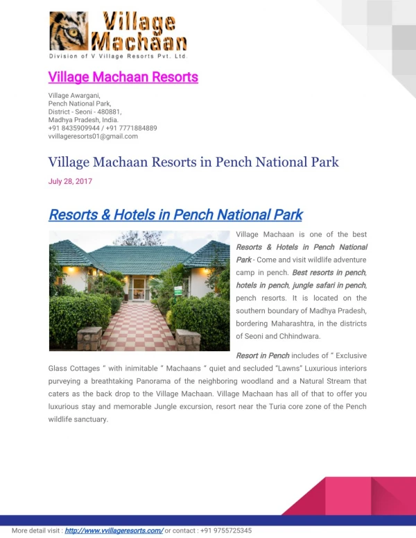 Hotels & Resorts in Pench