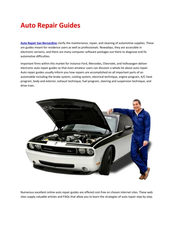 Auto Repair, Brakes, & More - San Bernardino | Felix Automotive