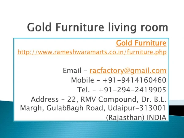 Gold Furniture living room