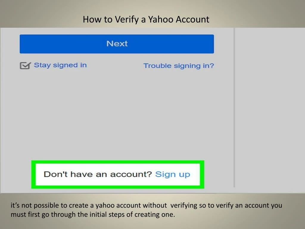 how to verify a yahoo account