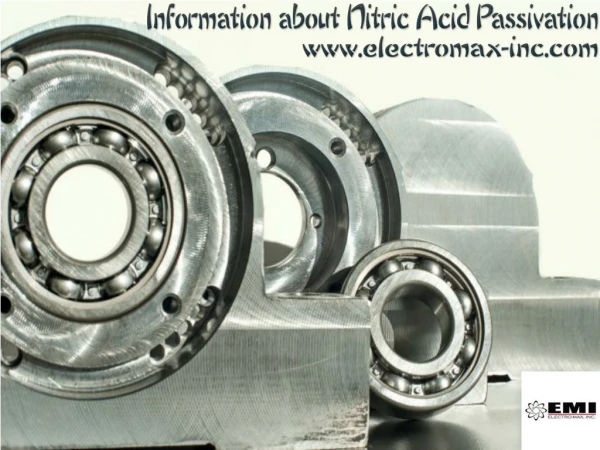 Information about Nitric Acid Passivation