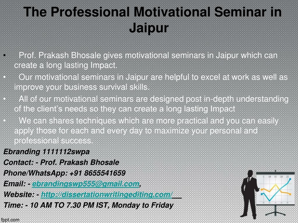 the professional motivational seminar in jaipur