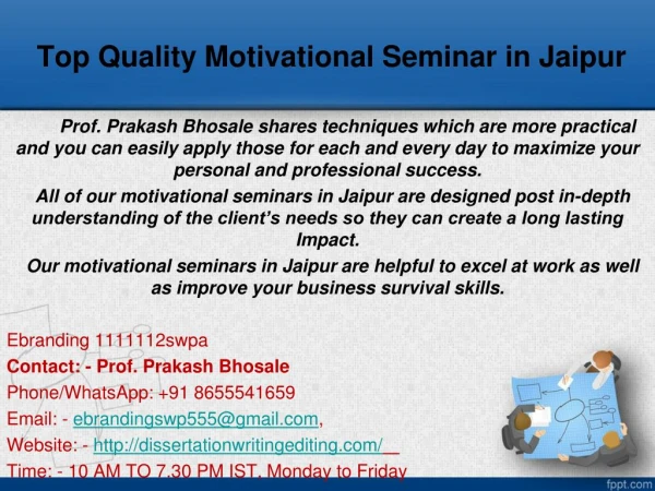 Quality Motivational Seminar in Jaipur