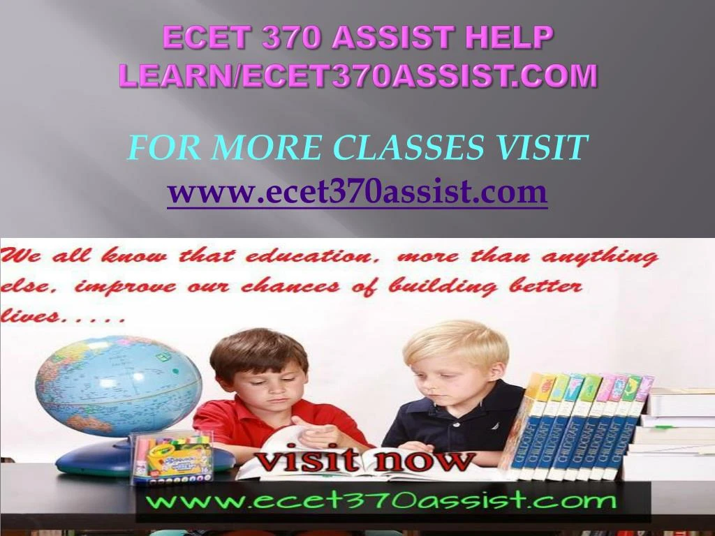 ecet 370 assist help learn ecet370assist com