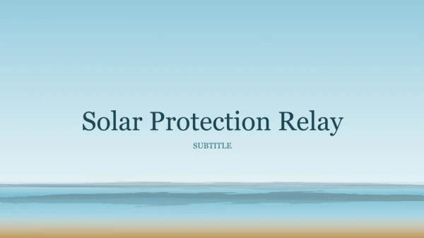 The Solar Protection Relay by BCJ Controls | ComAp Intelipro
