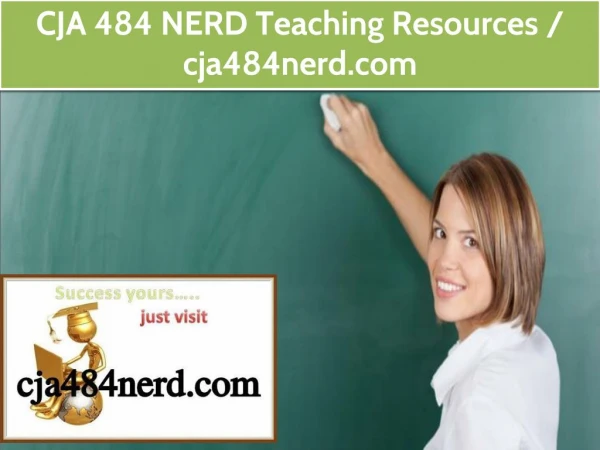 CJA 484 NERD Teaching Resources / cja484nerd.com