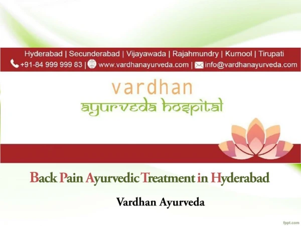 Back Pain Ayurvedic Treatment in Hyderabad | Vardhan Ayurveda