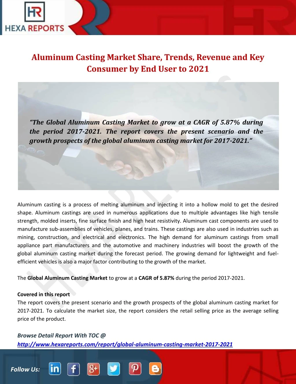 aluminum casting market share trends revenue