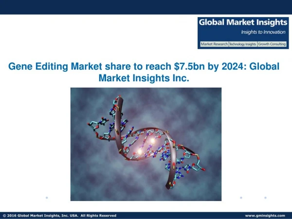 Global Gene Editing Market to reach $7.5bn by 2024