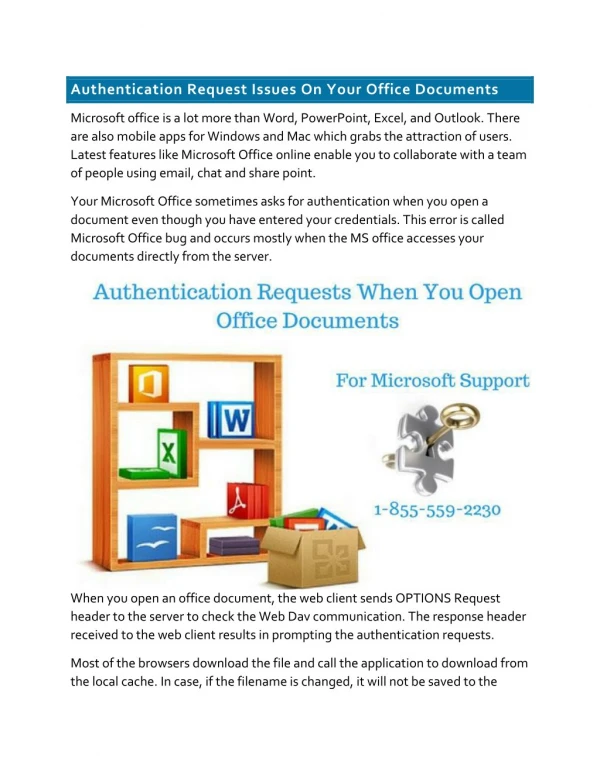 Authentication Request Issues On Your Office Documents