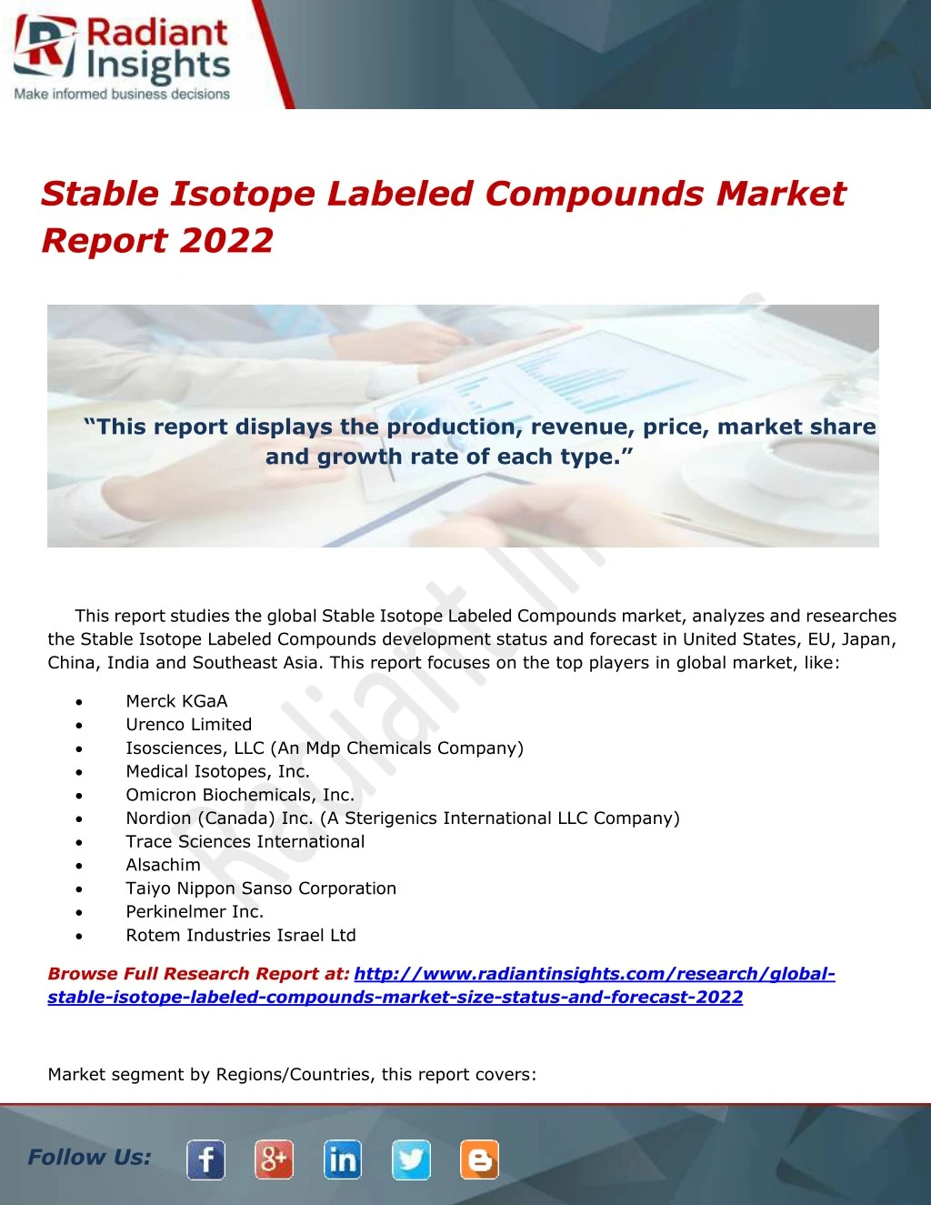 stable isotope labeled compounds market report