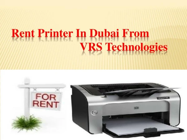 Photocopier Rental | Copier Rental in Dubai | Rent Printer in Dubai